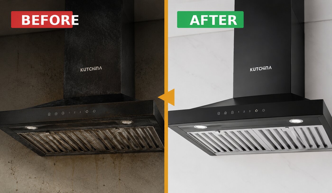 Clean kitchen after chimney deep cleaning in Kolkata